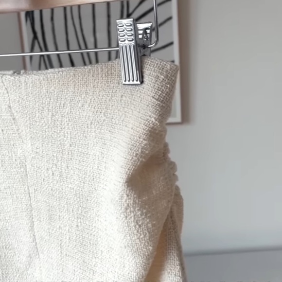 2pc set Nwt ZARA TEXTURED POCKET BLAZER Perl button and matching skirt - Picture 7 of 8